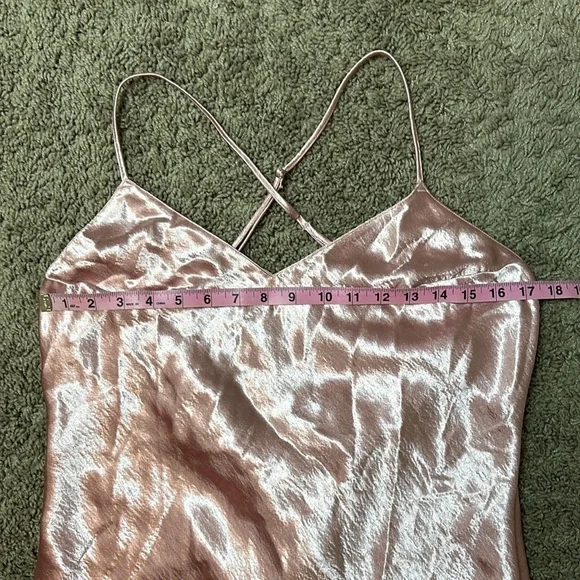 NWT Victorias Secret Cowl Back Satin Slip Dress Pink - Picture 6 of 12